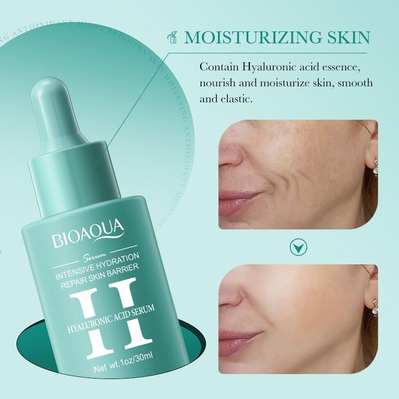 BIOAQUA Hyaluronic Acid Serum For Improved Skin Firmness, Even Skin Tone, Achieve Bay Soft Skin Helps Moisturize, Resist Wrinkles, Aging Face Facial Skin Care Essence