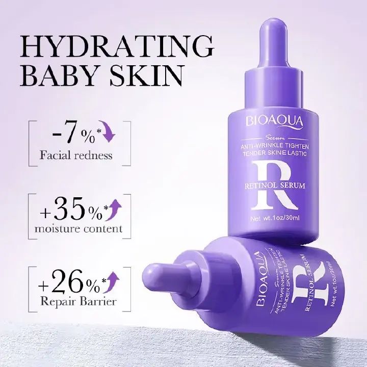 3 in 1 Vitamin C + Hyaluronic Acid + Retinol Serum Set Essence Brightening Anti-Aging Moisturizing Face Skin Care Whitening improves Skin Firmness, Even Skin Tone, Wrinkles, Aging Face Facial BIOAQUA