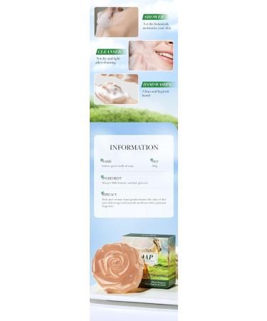SADOER Natural Goat Milk Oil Soap & Herbal Bath Soap Cleansing Skin care Beauty, Personal care, Hygiene - Flower Shaped