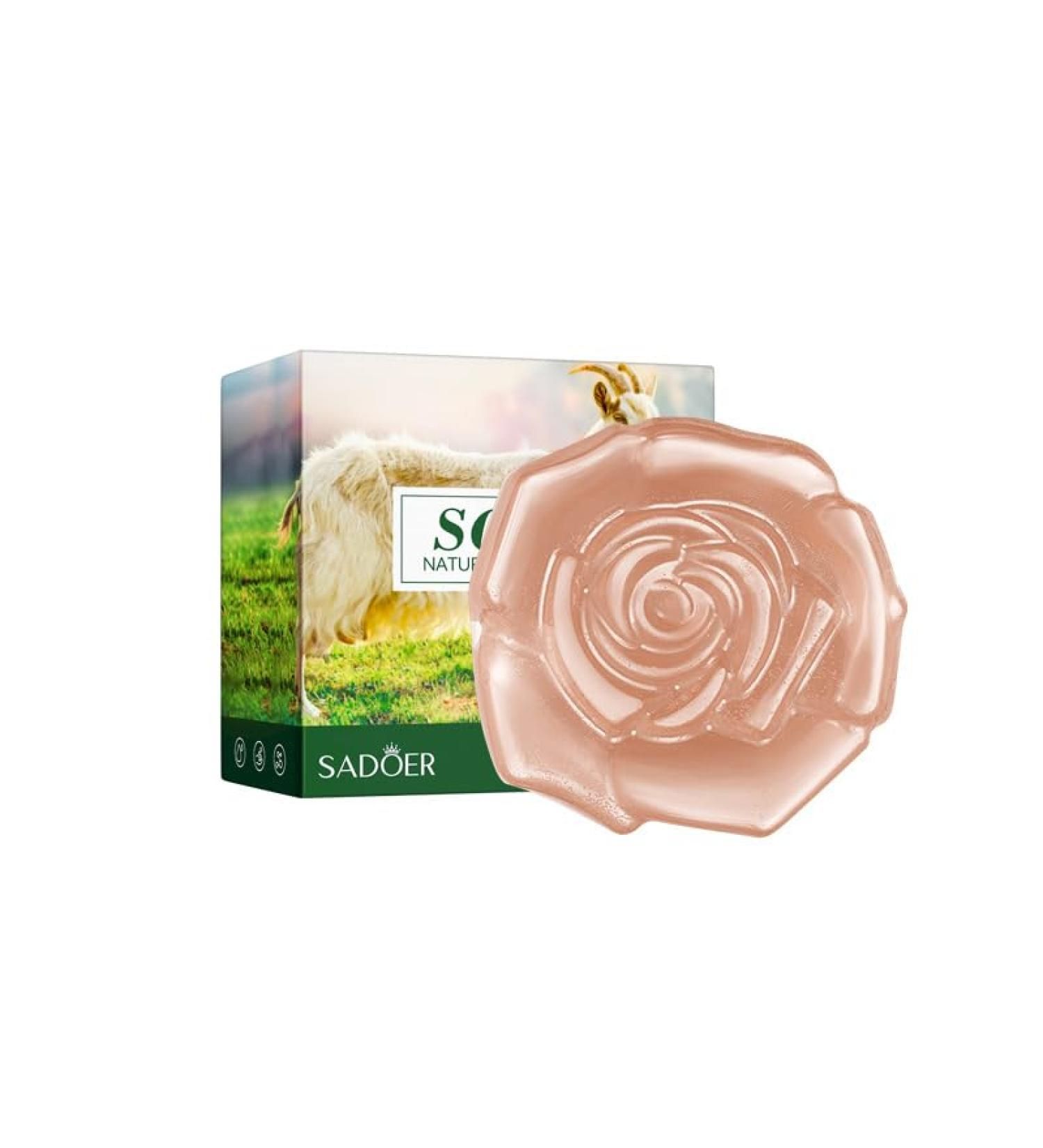 SADOER Natural Goat Milk Oil Soap & Herbal Bath Soap Cleansing Skin care Beauty, Personal care, Hygiene - Flower Shaped