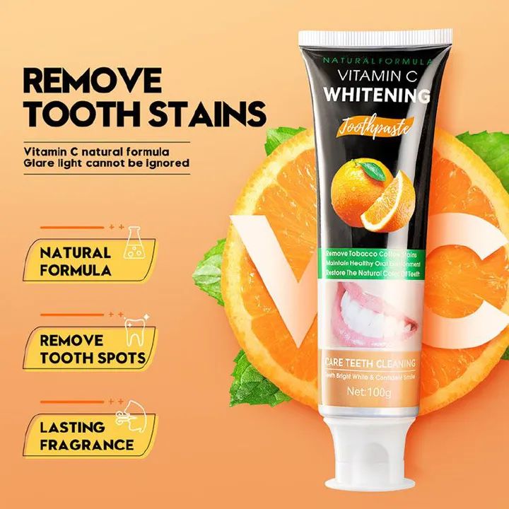 SADOER Vitamin C Teeth Whitening Toothpaste, Teeth Whitening, Restore Natural Teeth Color, Remove Coffee Stains, Tobacco Stains, For Bright White Smile