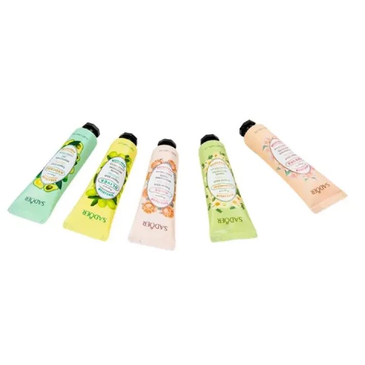 5 PCS/Set  SADOER Hand Cream Fruit Sakura Chamomile Rose Avocado Olives Moisturizing Hand Cream Nourish Hand Care Hand Lotion Moisturize Hands Hydration Skin Care for Dry Cracked Hands