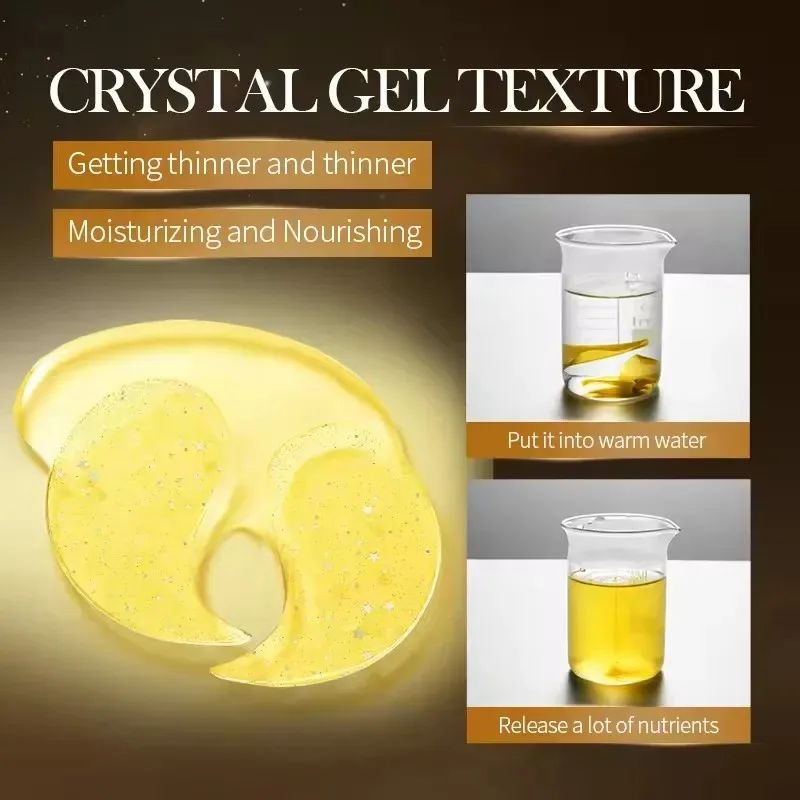 60Pcs Sadoer Starry Orange Vitamin C Collagen Eye Mask Anti Dark Circles Under Eyes Patches Moisturizing Anti-Wrinkles Anti-Aging Care gel Masks
