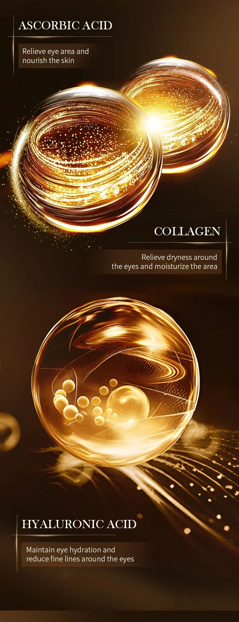 60Pcs Sadoer Starry Orange Vitamin C Collagen Eye Mask Anti Dark Circles Under Eyes Patches Moisturizing Anti-Wrinkles Anti-Aging Care gel Masks