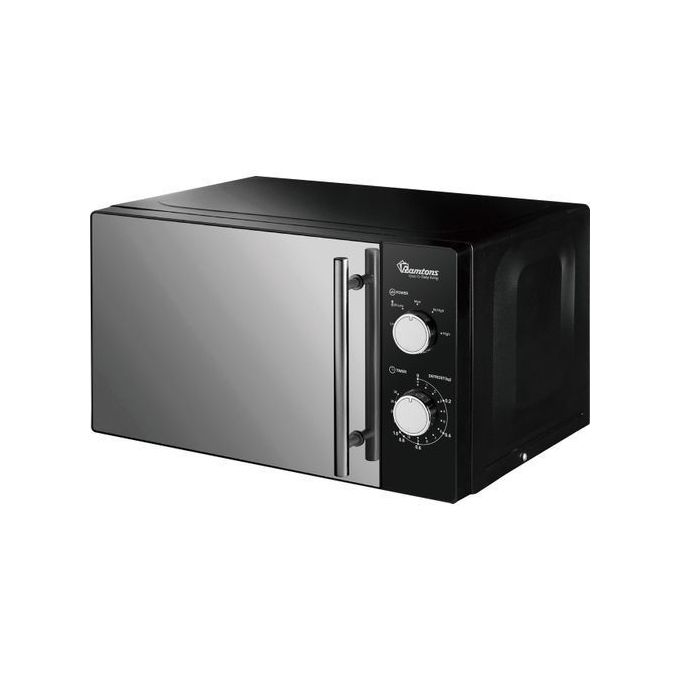 Ramtons RM/459 - 20L - Manual Glass Microwave - Black (1YR WRTY)