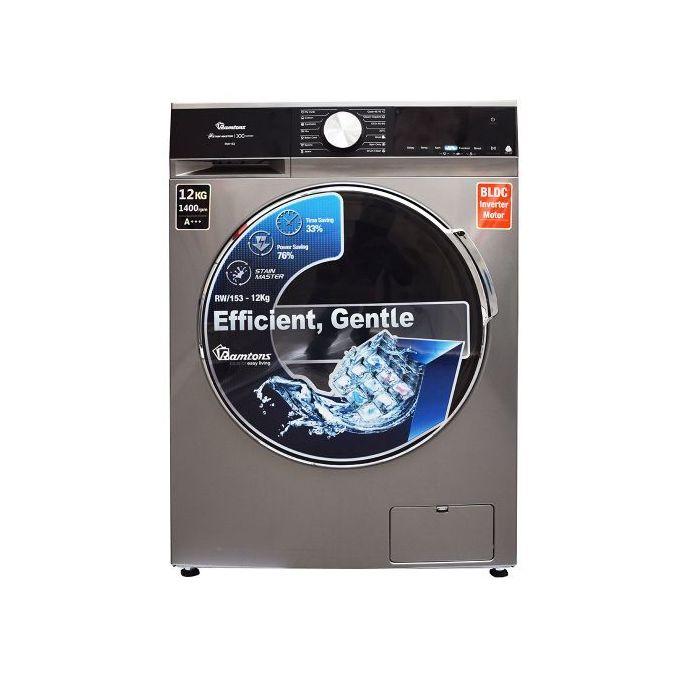 Ramtons RW/153- 12KG Front Load Washing Machine-Dark Silver (1YR WRTY)