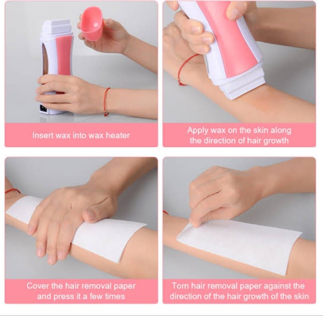Single handheld depilatory wax hair removal machine with EU/US plug Portable Wax Warmer for Hair Removal, Electric Roll On Wax Heater Home Depilatory Waxing Kit for Women and Men