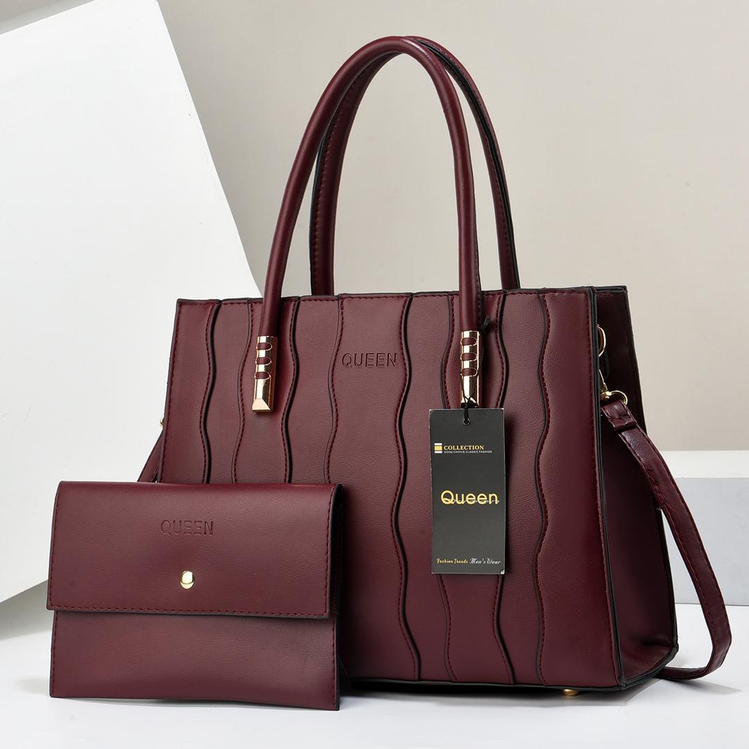 New arrival⚡ High quality  PU leather 2 in 1 women's/ladies 🔥 fashion🔥🔥 handbag