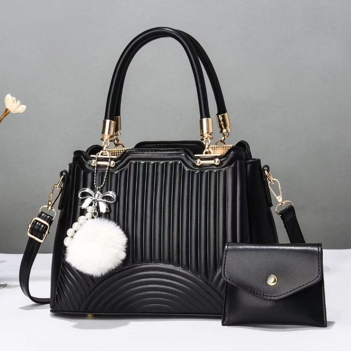 New arrival⚡ High quality  PU leather 3 in 1 women's/ladies 🔥 fashion🔥🔥 handbag