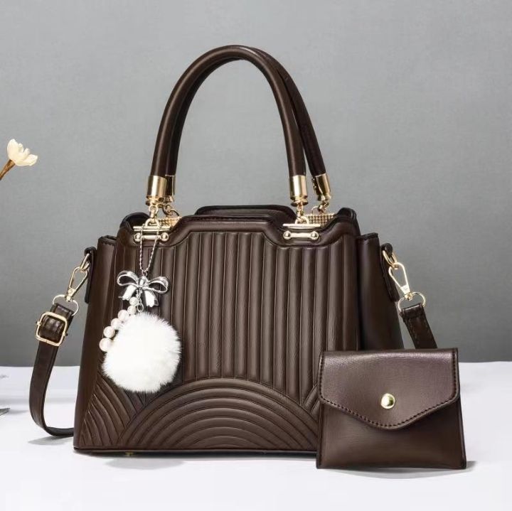 New arrival⚡ High quality  PU leather 3 in 1 women's/ladies 🔥 fashion🔥🔥 handbag