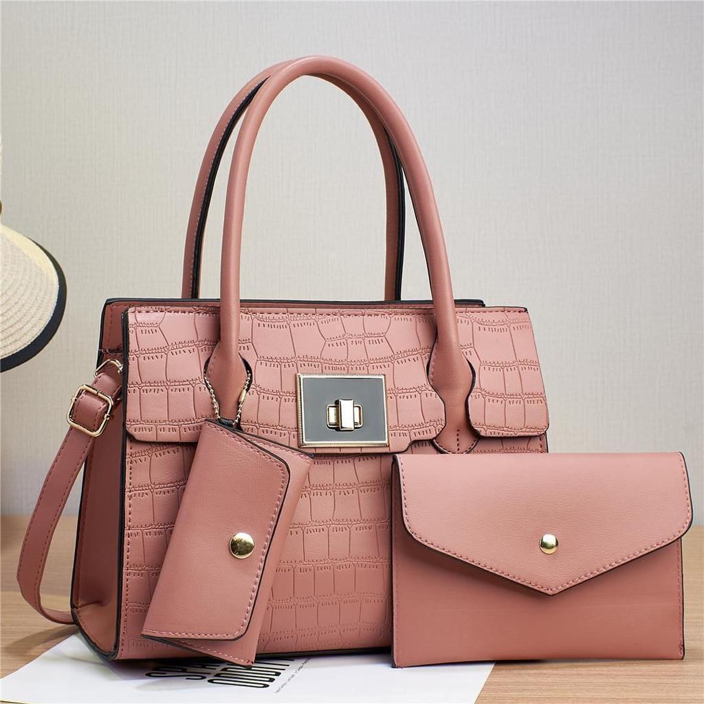 New arrival⚡ High quality  PU leather 3 in 1 women's/ladies 🔥 fashion🔥🔥 handbag