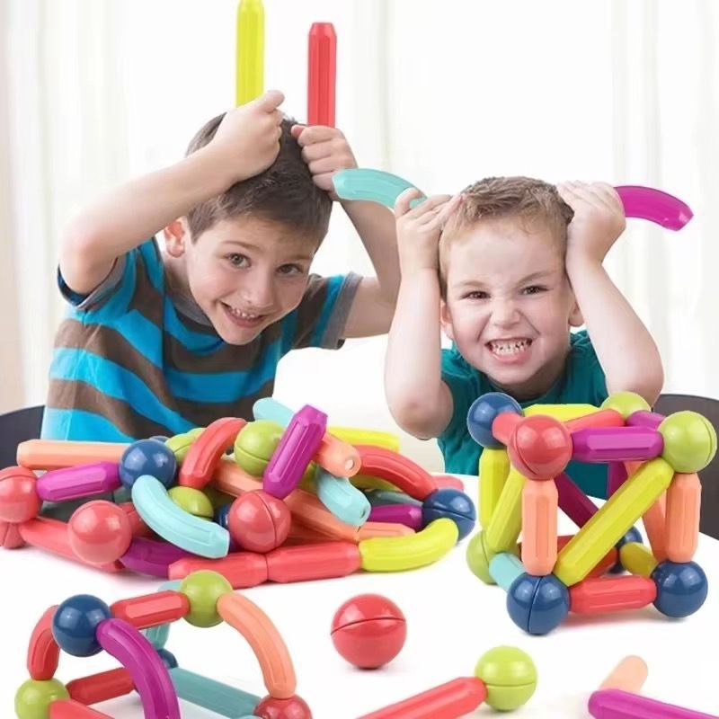 Above 40pcs Magnetic Building Sticks Blocks Toys, Magnetic  Balls and Rods Set🔥 🔥 🔥 🔥