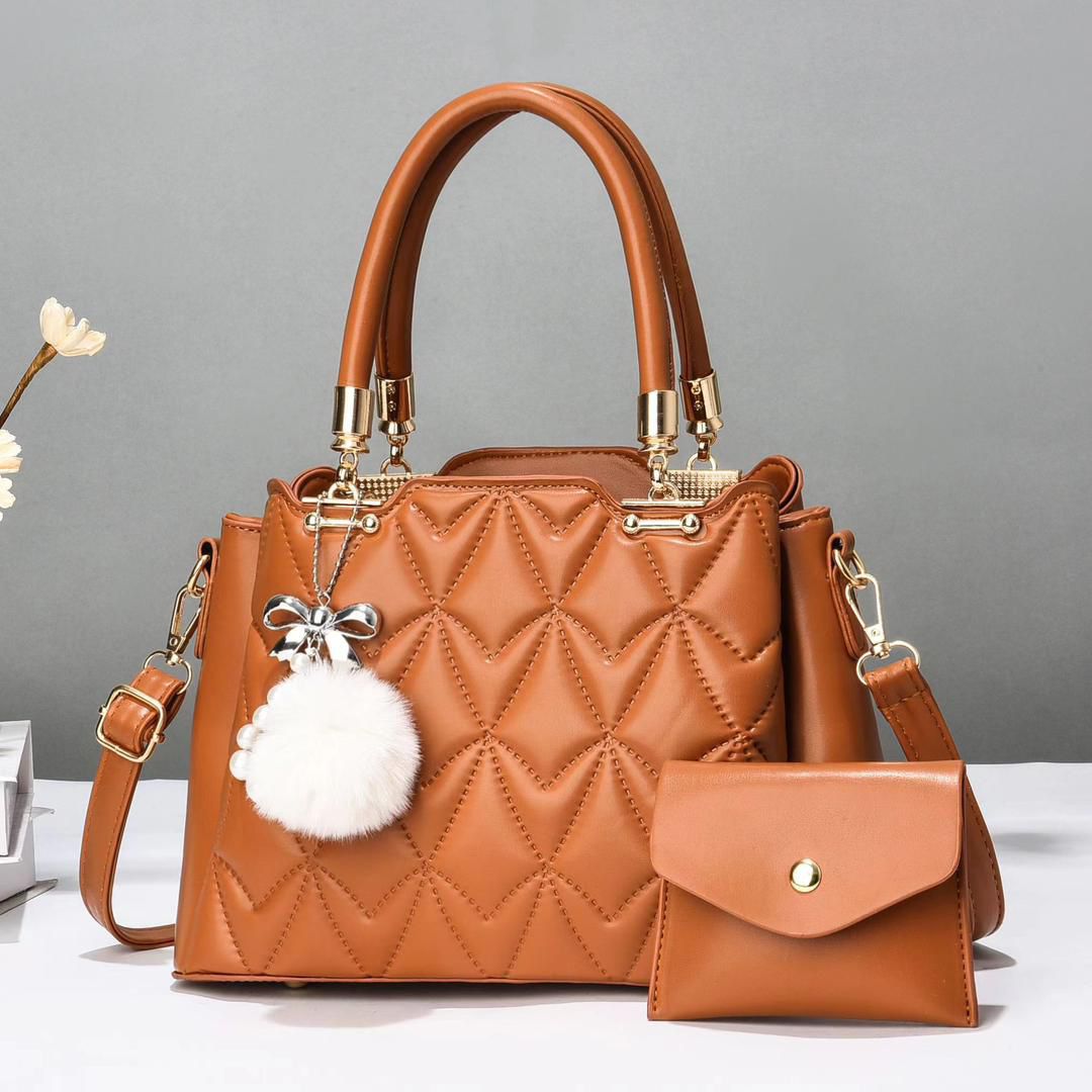 New arrival⚡ High quality  QUEEN  2 in 1PU leather women's/ladies 🔥 fashion🔥🔥 handbag