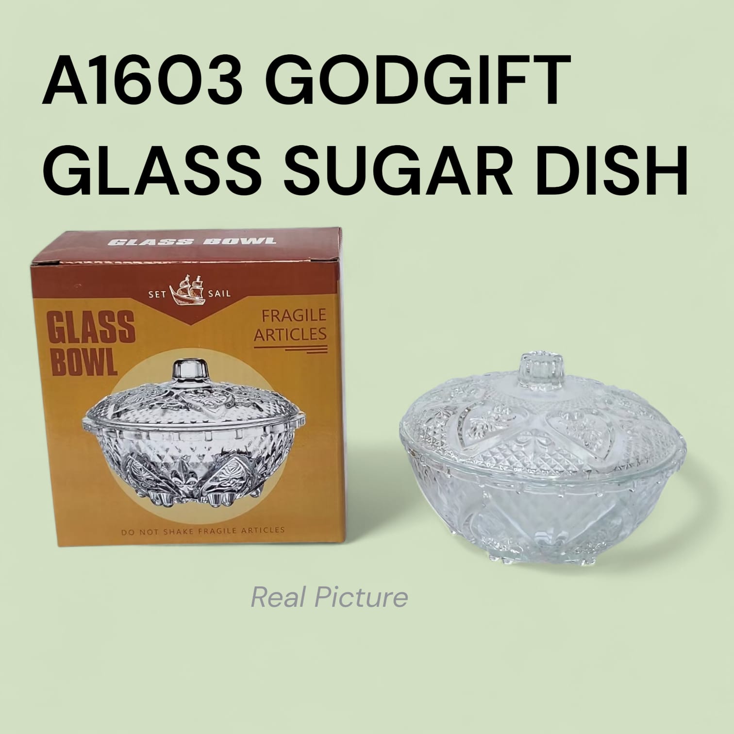 Offer Price Godgift Glass Sugar Dish✨Elegant clear-glass design that blends perfectly with any kitchen or dining setup
✔️ Comes with a secure lid to keep your sugar clean and fresh
✔️ Durable, easy to