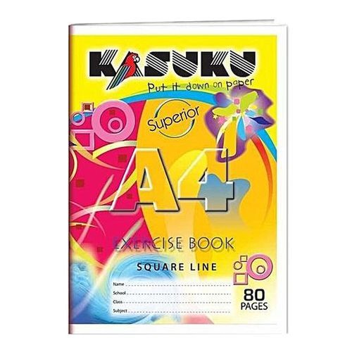 Kasuku Exercise Book A4 Square Line 96pages  -12pcs [1 Dozen]