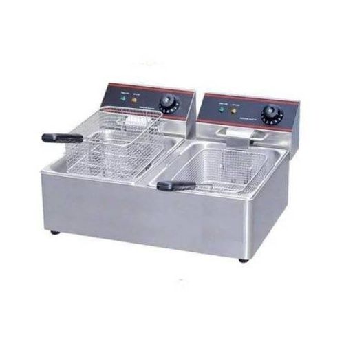 Nunix Double Tank 6+6LT CHIPS/CHICKEN Stainless Steel Deep Fryer