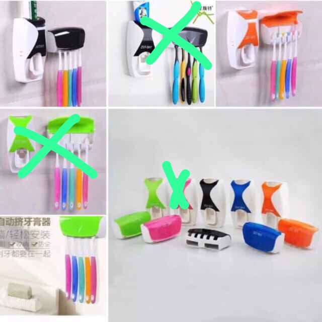 Toothbrush holder/ toothpaste dispenser,Self Adhesive Toothbrush Storage Organizer for Shower, Toothbrush Hanger with Automatic Toothpaste Squeezer