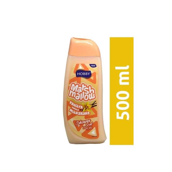 Hobby Marshmallow Vanilla Shower Gel - 500ml Indispensable Scent of Vanilla Maintains pH Balance Hobby Marshmallow Vanilla Shower Gel - 500ml Indispensable Scent of Vanilla Maintains pH Balance