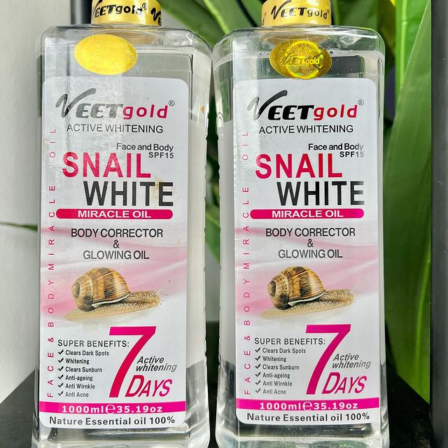 Veetgold Half Cast Body Oil -1000ml Quick Whitening Body Glowing and Body Whitening Protection of Skin Clears Pimples Clears Scars Beautification Of The Skin Body Washes