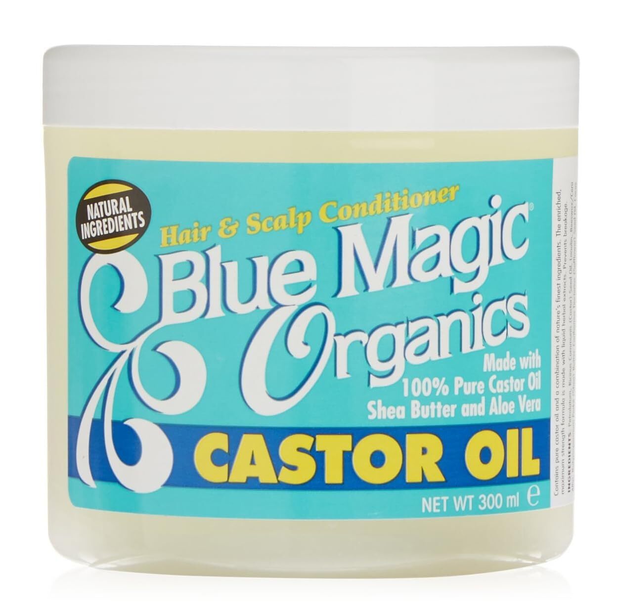 Blue Magic Originals Castor Oil 12 Ounce Jar (340g) Breakage Control Chemically Treated Silicone Free Floral Scented 100% Natural Prevents Breakage Hair and scalp Conditioner 340g