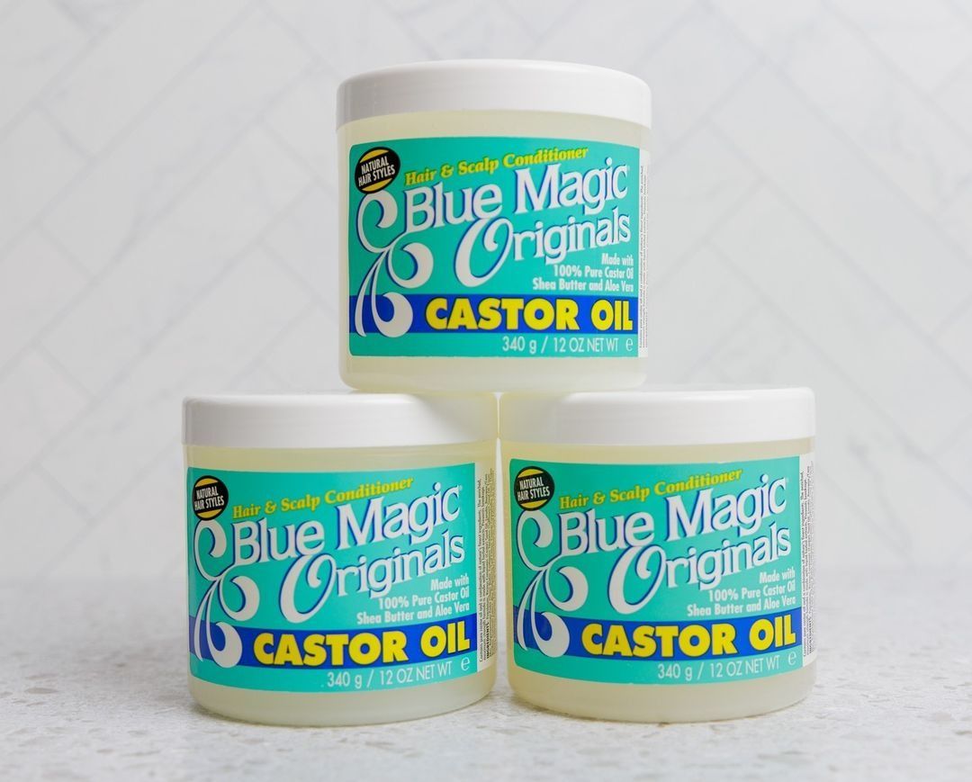 Blue Magic Originals Castor Oil 12 Ounce Jar (340g) Breakage Control Chemically Treated Silicone Free Floral Scented 100% Natural Prevents Breakage Hair and scalp Conditioner 340g