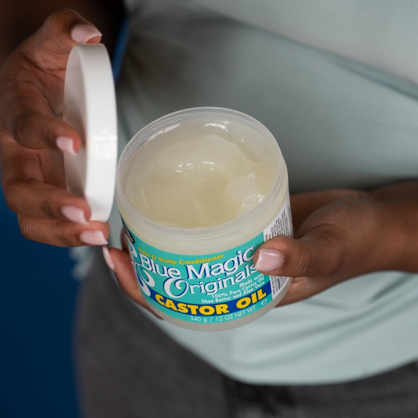 Blue Magic Originals Castor Oil 12 Ounce Jar (340g) Breakage Control Chemically Treated Silicone Free Floral Scented 100% Natural Prevents Breakage Hair and scalp Conditioner 340g