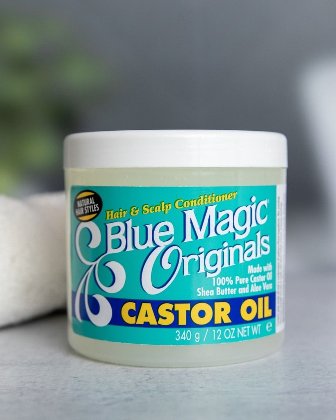 Blue Magic Originals Castor Oil 12 Ounce Jar (340g) Breakage Control Chemically Treated Silicone Free Floral Scented 100% Natural Prevents Breakage Hair and scalp Conditioner 340g