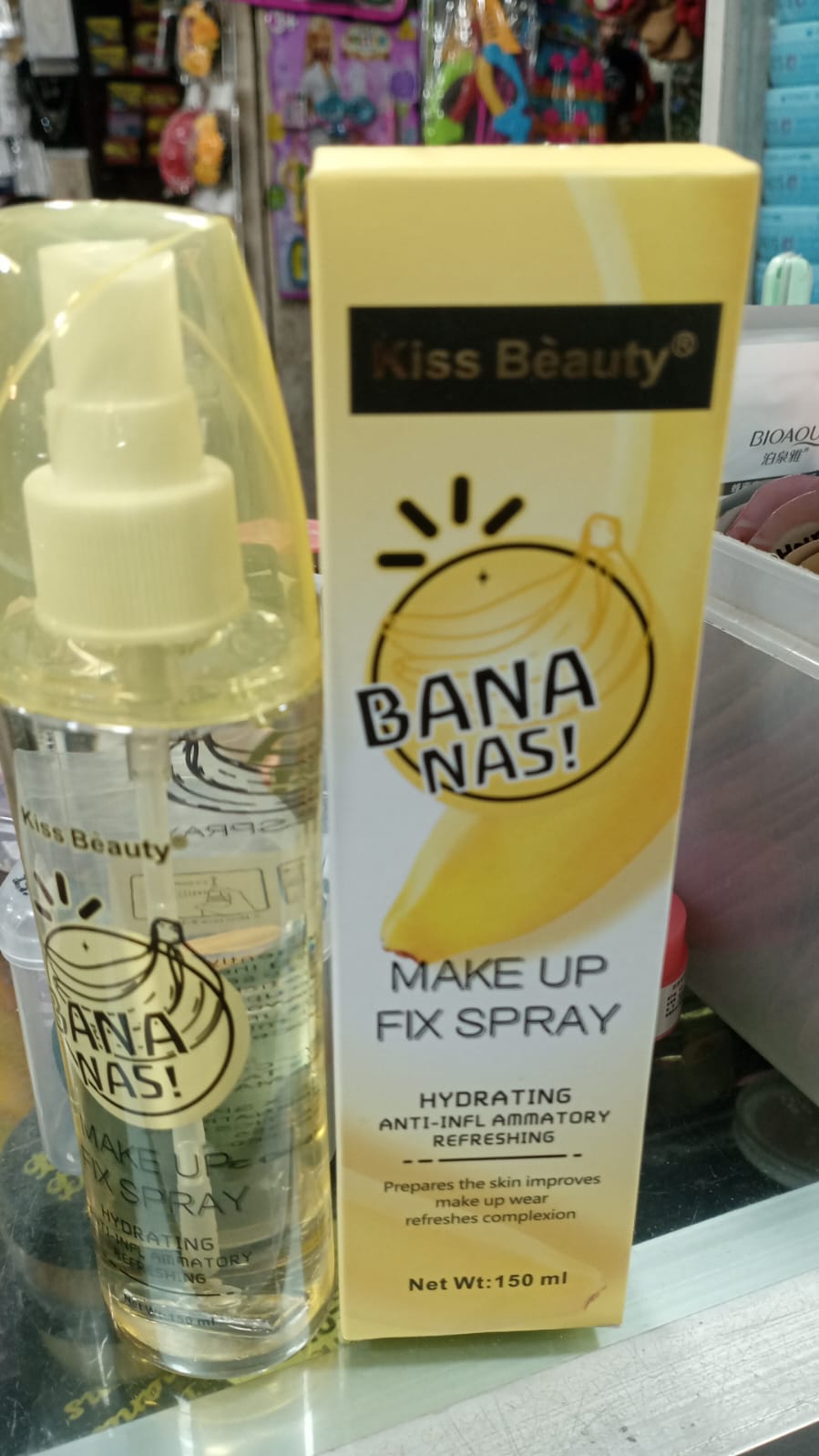 Kiss Beauty Makeup Fix Spray Hydrating Anti-inflamatory Refreshing Fine Misty Texture Reduce the Appearance of Pores  Kiss Beauty Makeup Fix Spray 150ml
