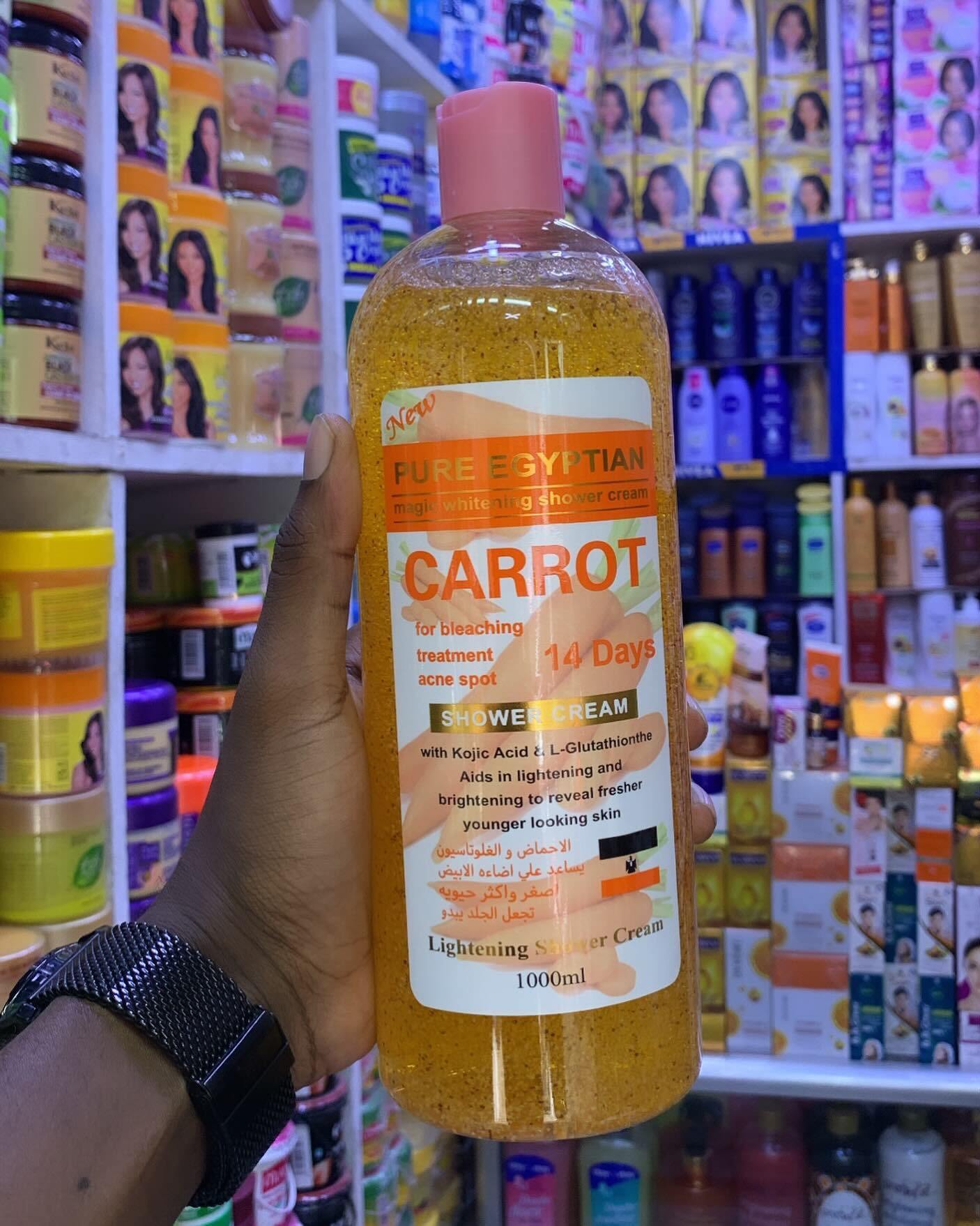 Purec Egyptian Magic Whitening Shower Cream Carrot 1000 ML Pure Egyptian Magic Whitening Shower Cream Carrot 1000 ML Evens out Skin Tone Body Washes 1000ml