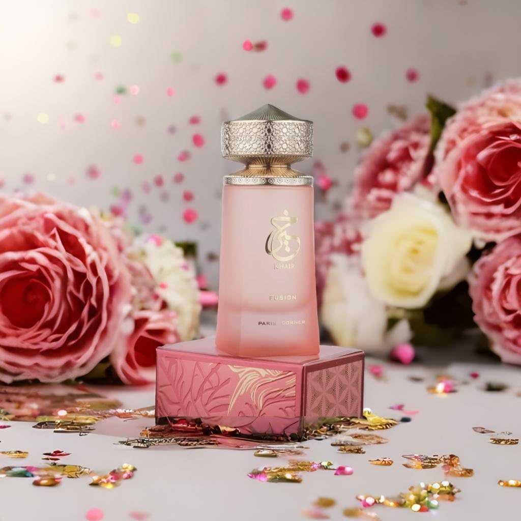 Paris Corner Khair Fusion Lychee Perfume 3.4 Fl Oz Edp Unisex Fragrance Captivating, Seductive, Utterly Irresistible Blackcurrant ,Red Apple, Lychee, Italian Lemon Paris Corner Khair Fusion Perfume