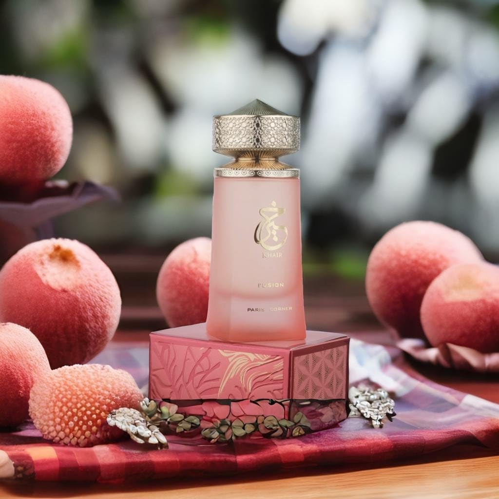 Paris Corner Khair Fusion Lychee Perfume 3.4 Fl Oz Edp Unisex Fragrance Captivating, Seductive, Utterly Irresistible Blackcurrant ,Red Apple, Lychee, Italian Lemon Paris Corner Khair Fusion Perfume