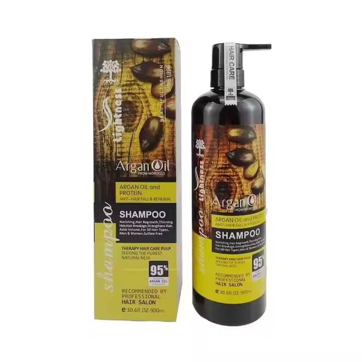 Calodia Aragan Oil Shampoo 900ml Sulfate Free Organic Argan oil And Protein Nourishing Anti Hair Fall Renewal For All Hair Types Nourishing, Anti-Dandruff, Anti-Itching, Refreshing, OIL-CONTROL