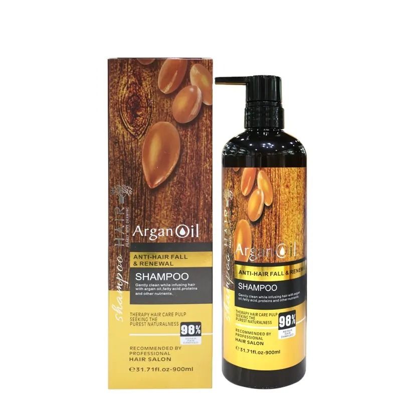 Calodia Aragan Oil Shampoo 900ml Sulfate Free Organic Argan oil And Protein Nourishing Anti Hair Fall Renewal For All Hair Types Nourishing, Anti-Dandruff, Anti-Itching, Refreshing, OIL-CONTROL