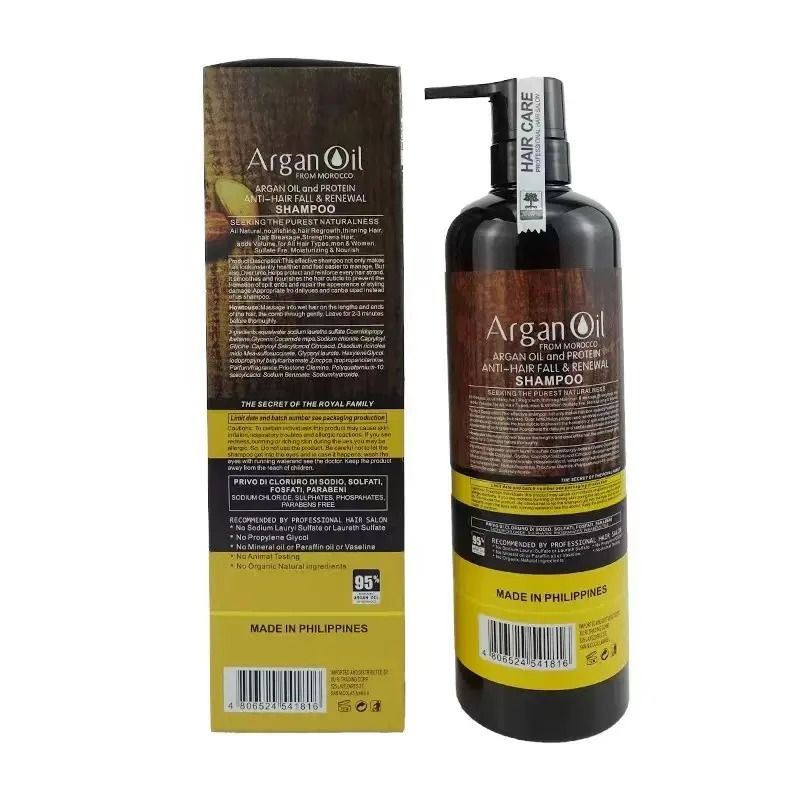 Calodia Aragan Oil Shampoo 900ml Sulfate Free Organic Argan oil And Protein Nourishing Anti Hair Fall Renewal For All Hair Types Nourishing, Anti-Dandruff, Anti-Itching, Refreshing, OIL-CONTROL