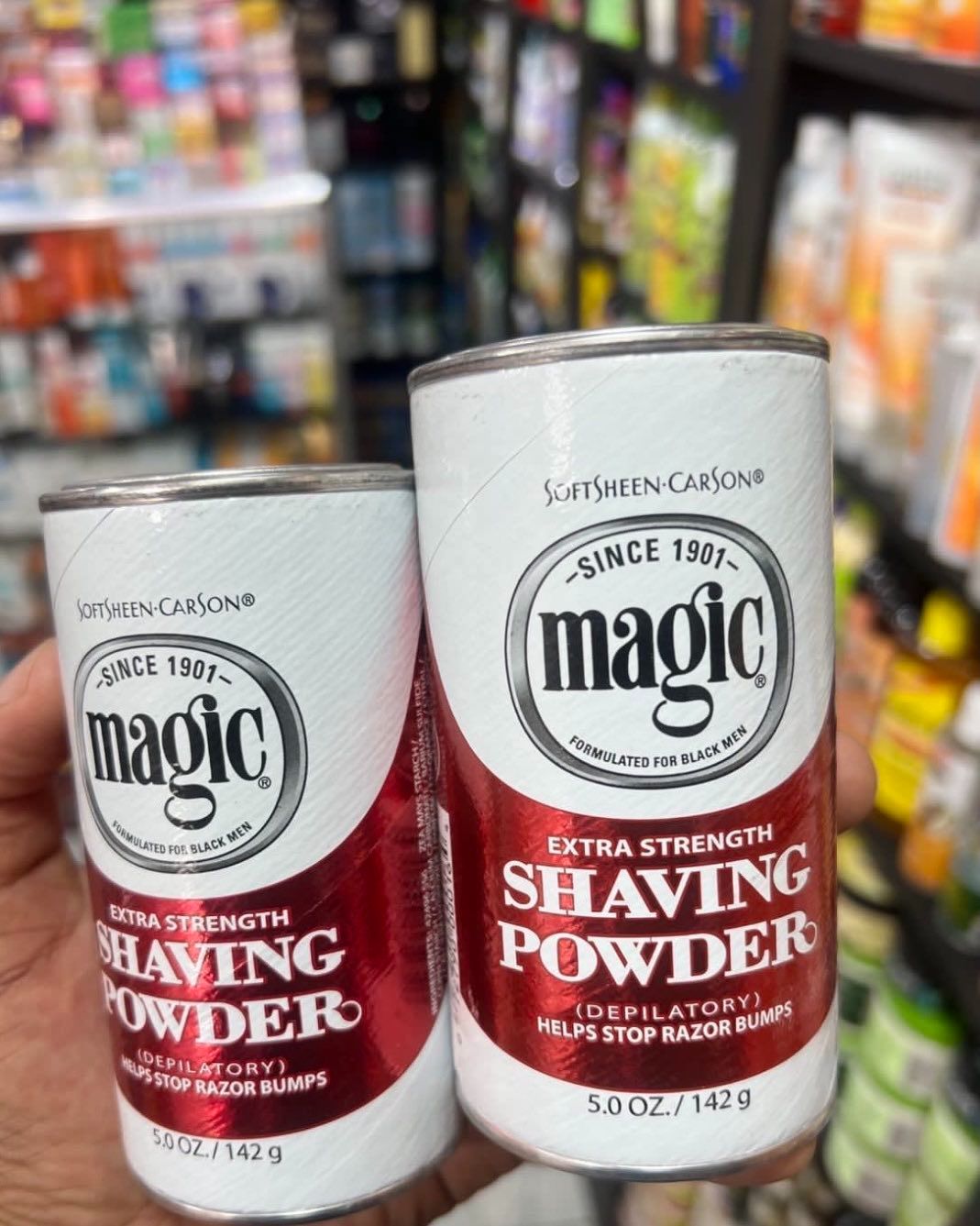 SoftSheen-Carson Magic Razorless Shaving for Men, Magic Extra Strength Shaving Powder, for Coarse Textured Beards, formulated for Black Men, Depilatory, Helps Stop Razor Bumps, 5 oz