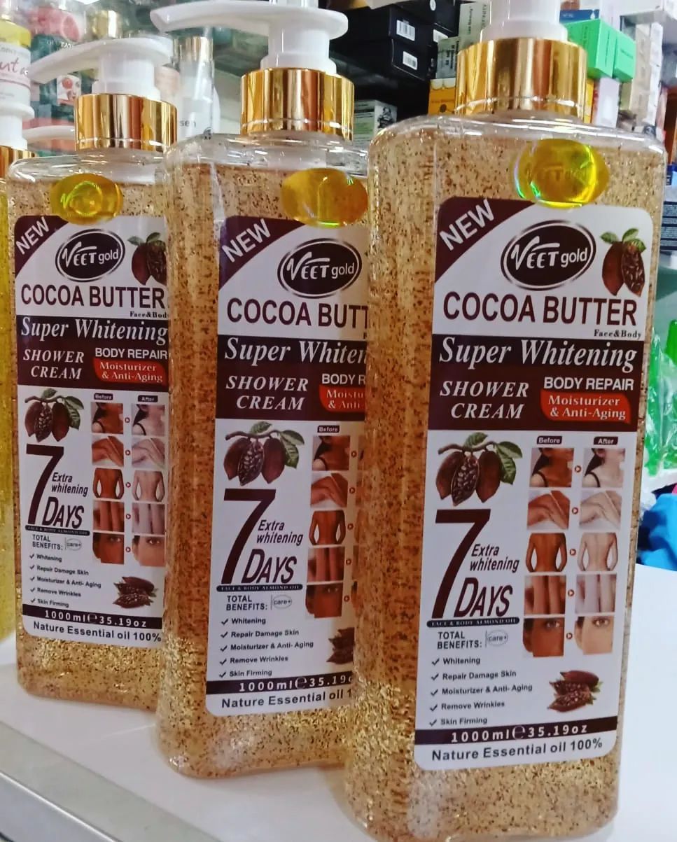 VEET GOLD Cocoa Butter Super Whitening & Brightening Body Oil 200ml Clear dark spots Anti aging Clears black spots Soften the skin Cocoa Butter Oil Super Brightening-200ml Anti Darks Spots