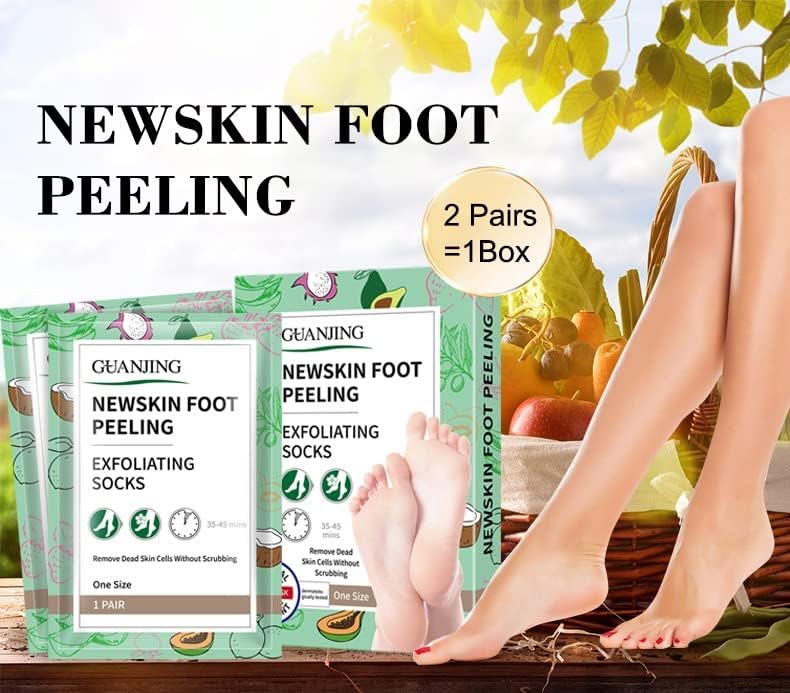 GuanJing Foot Skin Care Foot Mask Socks Peeling Remove Dead Skin Cells Moisturizing Exfoliating Foot Mask Exfoliating Gel Moisturizing For Women and Men 1 Pair