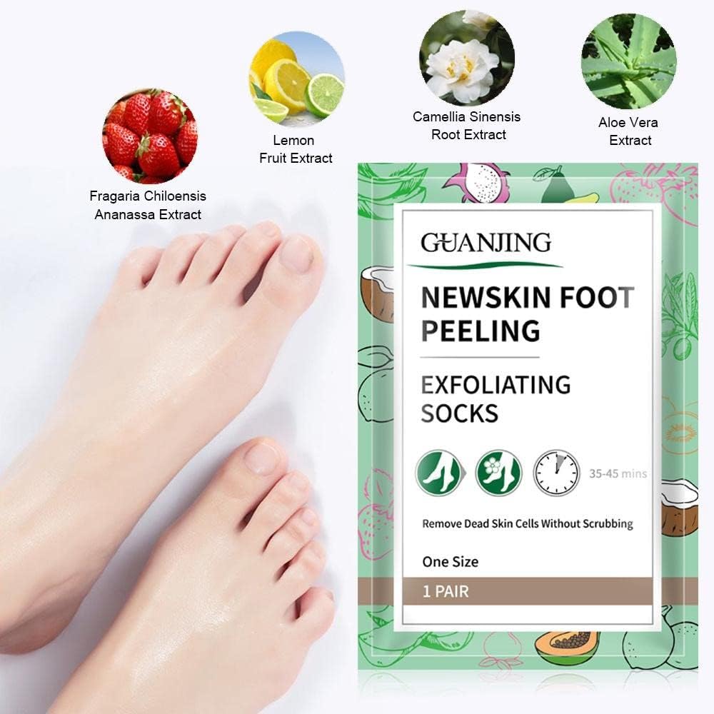 GuanJing Foot Skin Care Foot Mask Socks Peeling Remove Dead Skin Cells Moisturizing Exfoliating Foot Mask Exfoliating Gel Moisturizing For Women and Men 1 Pair