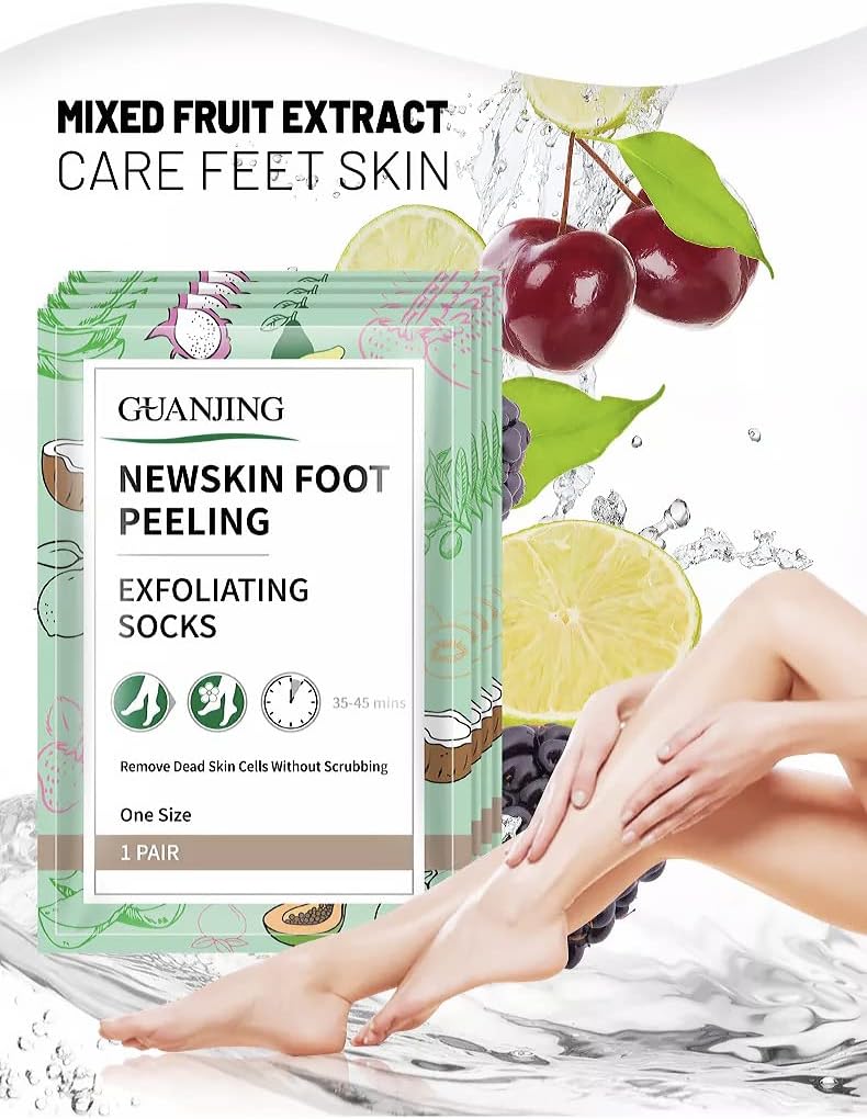 GuanJing Foot Skin Care Foot Mask Socks Peeling Remove Dead Skin Cells Moisturizing Exfoliating Foot Mask Exfoliating Gel Moisturizing For Women and Men 1 Pair