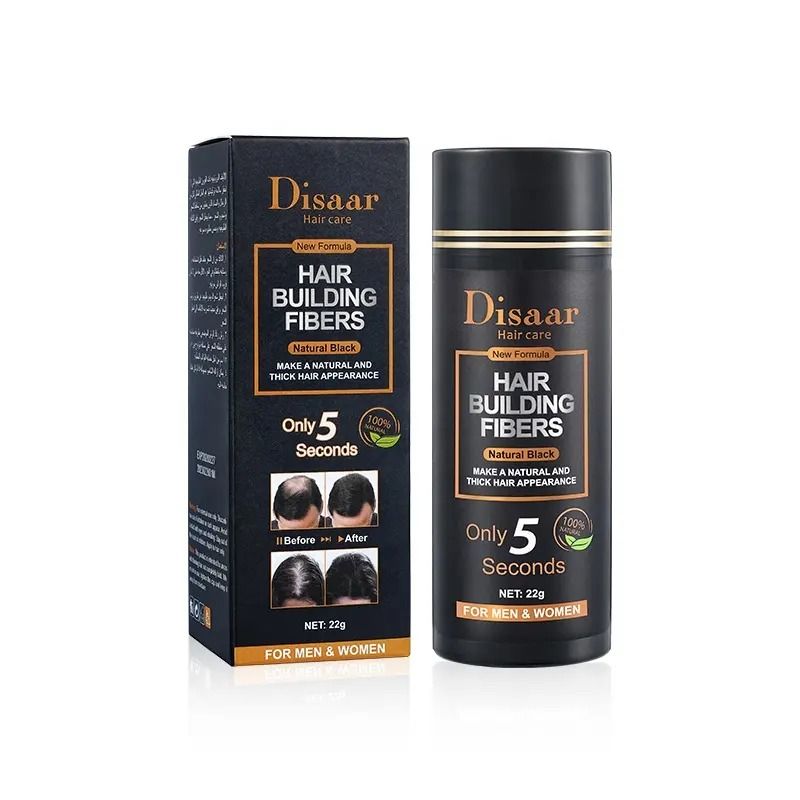 Disaar Hair Fiber Organic Hair Loss Treatment Instant Thickening Fiber Powder Black Color Hair Building Fiber For Men Women Hair-Loss Prevention, Anti-Dandruff, Nourishing, Anti-Itching Hair Colour
