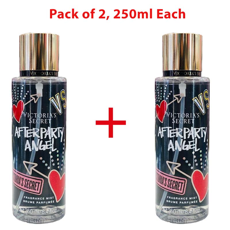 2 Packs Victoria's Secret Afterparty Angel Fragrance Mist 8.4 Fl Oz Limited Edition Midnight Plum and Sultry Amber Afterparty Angel 250ml Confidence-Boosting Fragrance 250ml