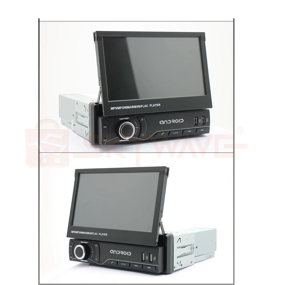 Retractable Android Car Radio 7 Inches Retractable Android Car Radio 7 Inches FM Radio USB WIFI Screen Size 7″ Touch Screen, Reversing Aid Wireless Carplay Android Auto