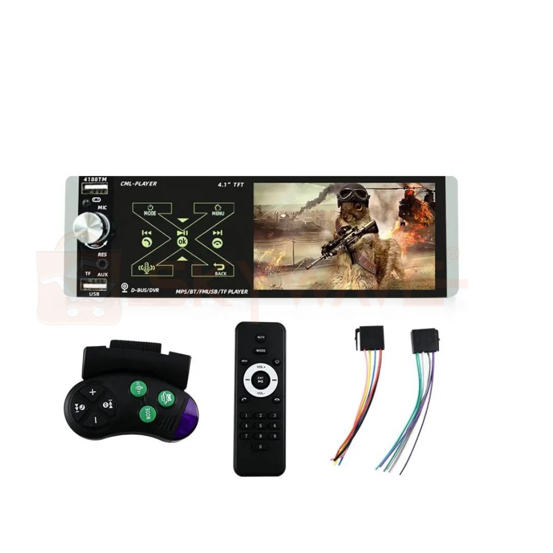 4 Inches Touch Screen Car Radio Compact Design Touch-sensitive Display Bluetooth  USB and SD card  Built-in GPS AM/FM  Android Auto and Apple CarPlay Car Audio
