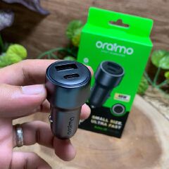 Oraimo Highway 15 15.5W Car Charger-OCC-1152D Dual USB Output LED Light Ring Sleek Black Casing Multi-protection Universal Compatibility Compact and Sleek design