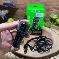 Oraimo Highway 15 15.5W Car Charger-OCC-1152D Dual USB Output LED Light Ring Sleek Black Casing Multi-protection Universal Compatibility Compact and Sleek design