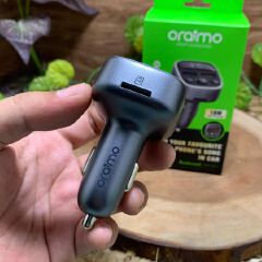 Oraimo Highway 15 15.5W Car Charger-OCC-1152D Dual USB Output LED Light Ring Sleek Black Casing Multi-protection Universal Compatibility Compact and Sleek design