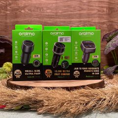 Oraimo Highway 15 15.5W Car Charger-OCC-1152D Dual USB Output LED Light Ring Sleek Black Casing Multi-protection Universal Compatibility Compact and Sleek design