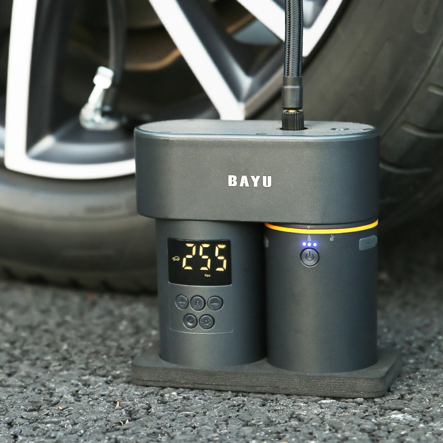 12 Pack BAYU Portable Auto and Outdoor Smart Kit Model I-192B  Tire inflator - Vacuum Cleaner - Car washer - Flashlight - Mobile Phone Holder - Power Bank (19200mah) - 10L Water Bag - Extension Tube