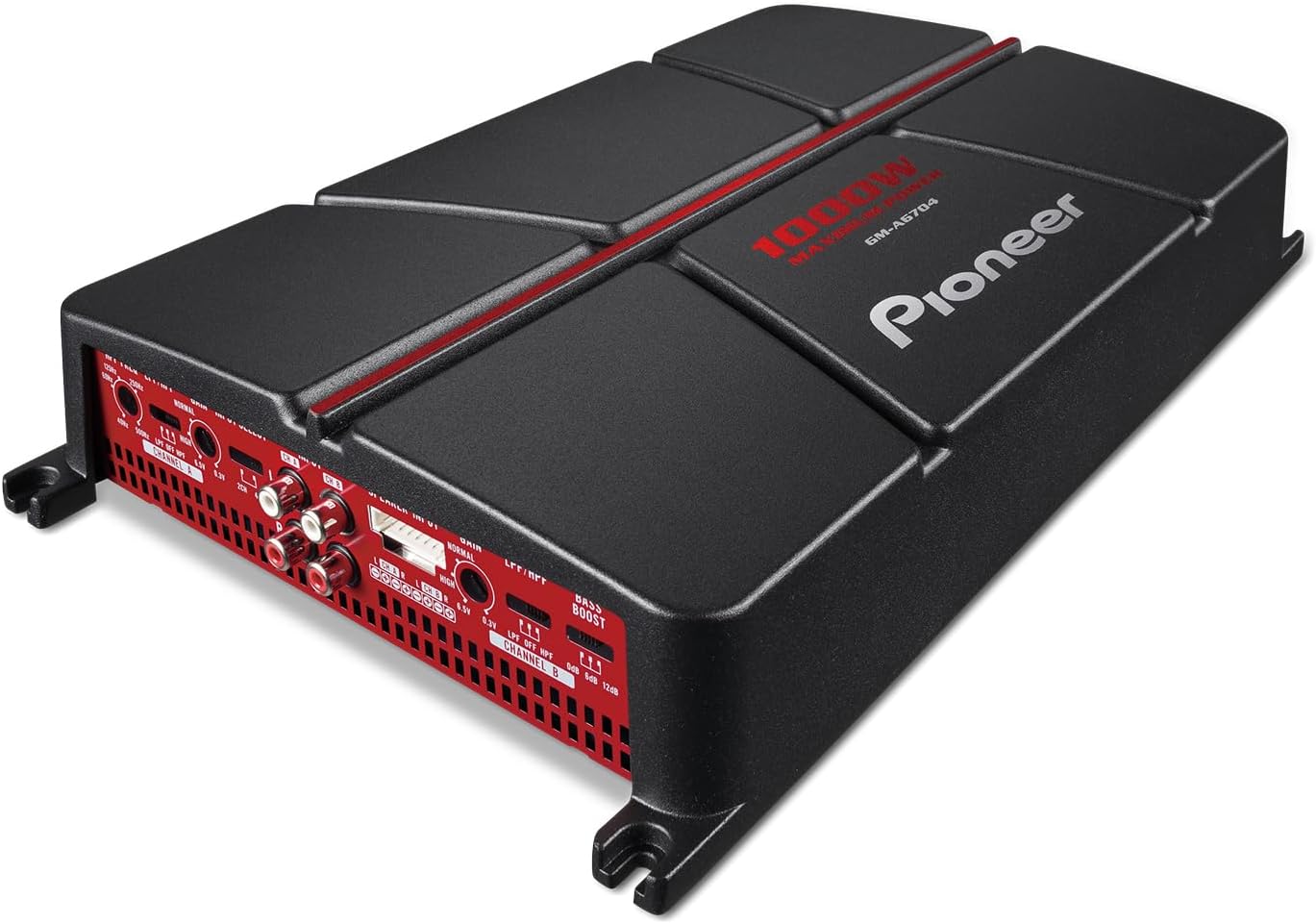 Pioneer GM-A6704 4-Channel Class A /B Car Amplifier – 1000 Watts Maximum Power Output, 60 Watts RSM, Class AB Amp Technology, Variable High and Low-Pass Filters for a Customizable Sound