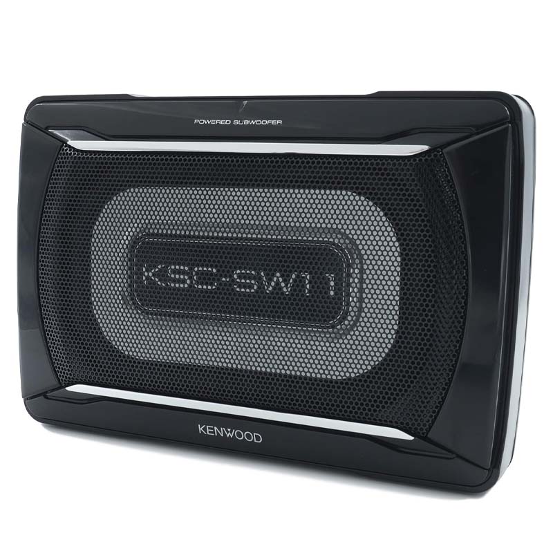 KC-SW11 Compact Powered Enclosed Subwoofer For CAR 150 Watts Stereo, Surround Sound Include Wirirng Harness Aluminum Enclosure Powerful Sound Car Audio